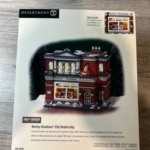 Department 56 Christmas In The City Series Harley Davidson City Dealership